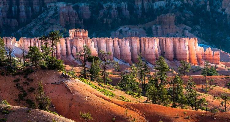 Sonnenaufgangslandschaft des Bryce Canyon.