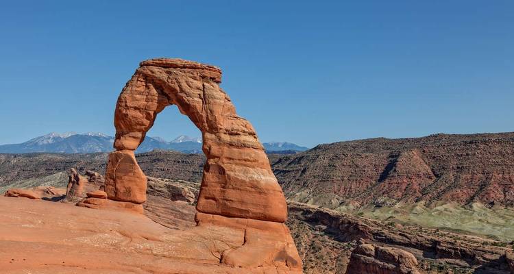 Beroemde Delicate Arch in Arches National Park.