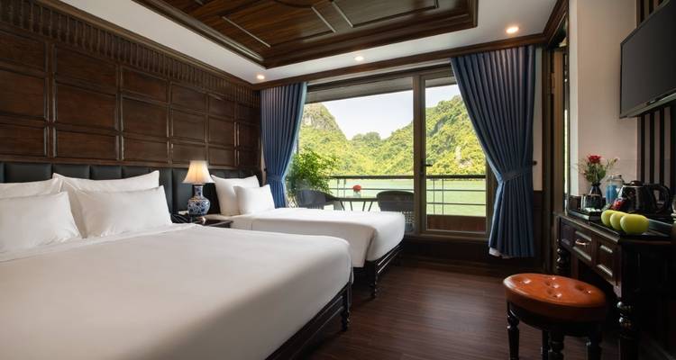 Crucero de 5 estrellas de 2 días Bahía de Ha Long - Bahía de Lan Ha - Balcón y comidas - Indochina Today Travel 2