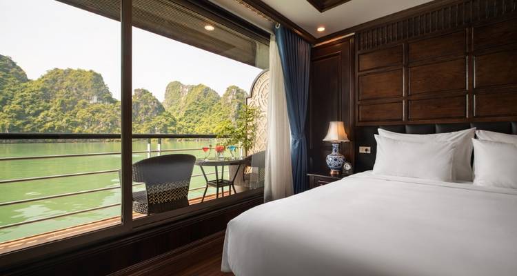 Crucero de 5 estrellas de 2 días Bahía de Ha Long - Bahía de Lan Ha - Balcón y comidas - Indochina Today Travel 7