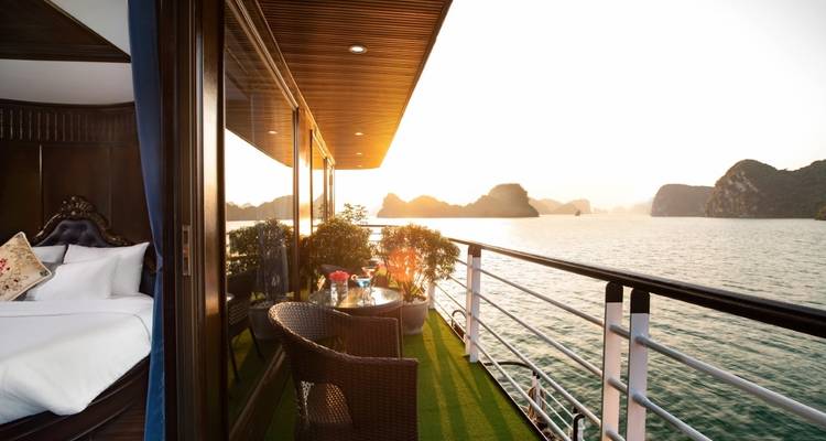Crucero de 5 estrellas de 2 días Bahía de Ha Long - Bahía de Lan Ha - Balcón y comidas - Indochina Today Travel 8