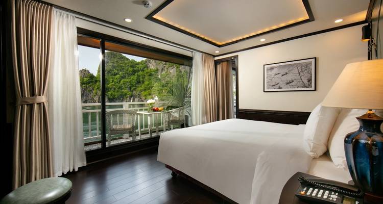 Nuevo crucero - crucero Hermes 5 estrellas en la bahía de Ha Long 3 días 2 noches - Old Quarter Travel 4