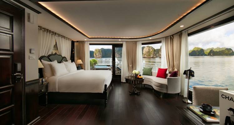 Nuevo crucero - crucero Hermes 5 estrellas en la bahía de Ha Long 3 días 2 noches - Old Quarter Travel 8