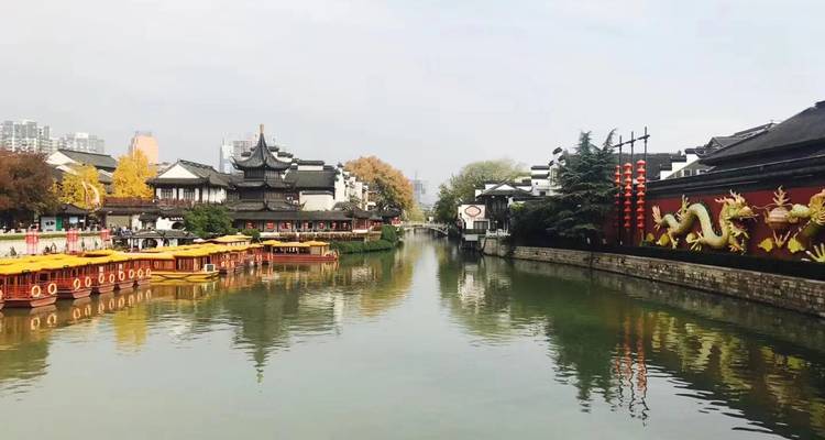 Traditional Chinese architecture overlooking a canal.