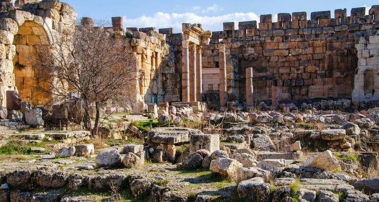 Ruinen einer antiken römischen Siedlung.