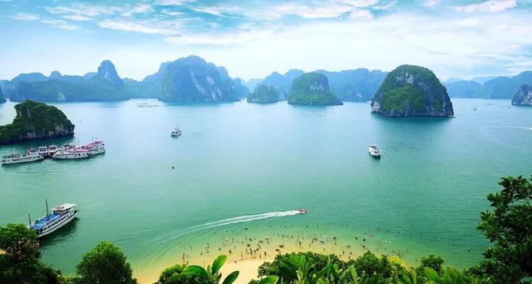 Croisière d'une journée dans la baie d'Ha Long, grotte, kayak, baignade, déjeuner, bus - Ha Long Bay Lux Cruises Tours 1
