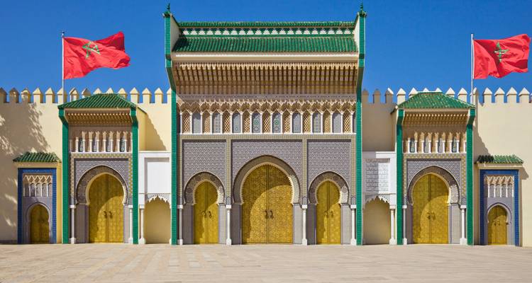Portes du Palais Royal à Fès.