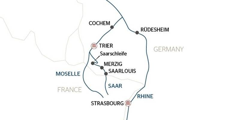 Trois rivières étonnantes : La Sarre, la Moselle et le Rhin (croisière de port à port) - CroisiEurope River Cruises 2