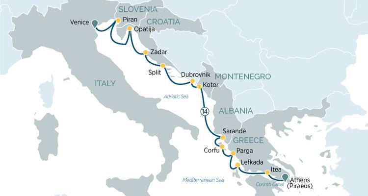 Découvrez la Méditerranée d'Athènes à Venise 2025 - Emerald Cruises 1
