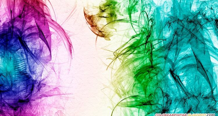 Abstracte kleurrijke kunst met wervelende patronen.