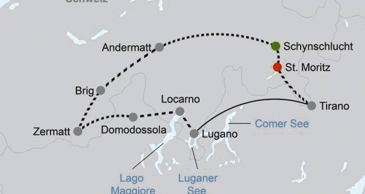 Viaje de ida y vuelta en tren con el Glacier y el Bernina Express - DERTOUR 1