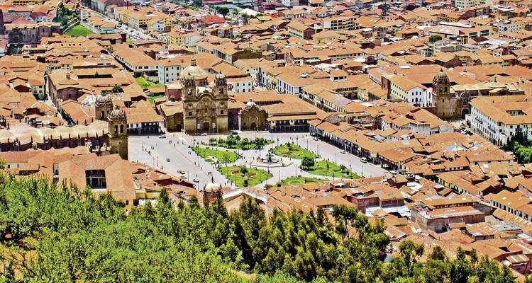 Cusco stadscentrum met traditionele architectuur en Plazas de Armas.