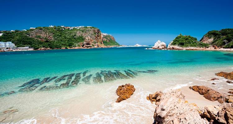 Picturesque beach with turquoise waters at Knysna.