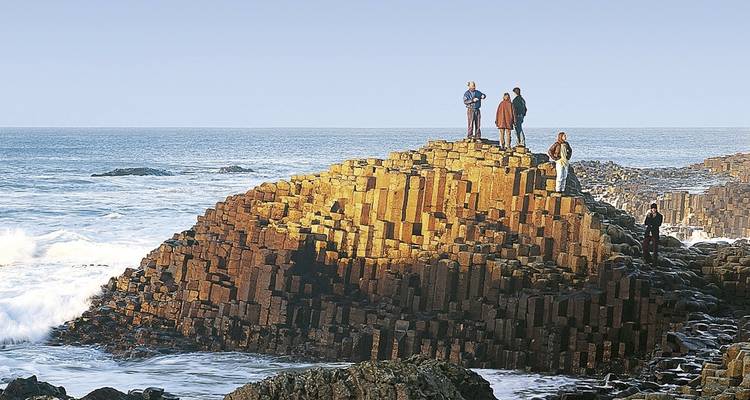 People standing on the Giant's Causeway.