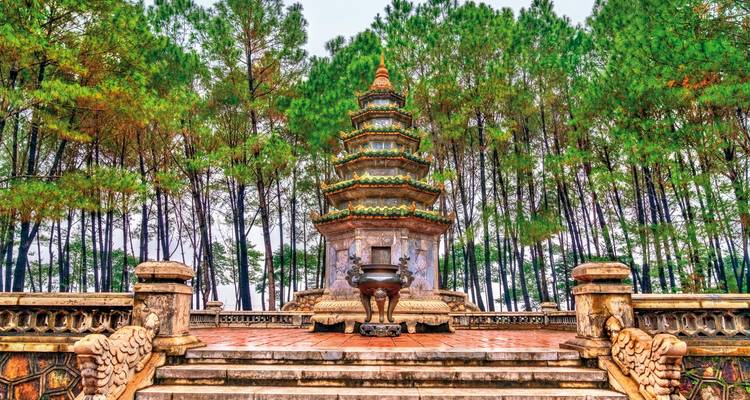 Pagoda surrounded by greenery in Vietnam