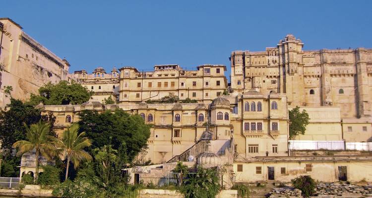 Alte Steinarchitektur in Udaipur, Indien.
