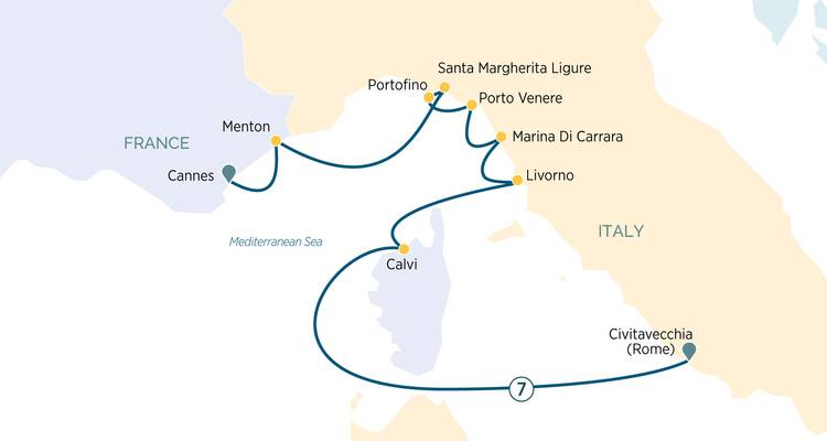 Rivieras francesa e italiana con Córcega 2025 - 8 Días - Emerald Cruises 1