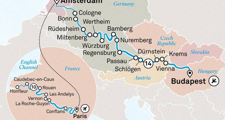 Gemas del Sena y Joyas de Europa 2025 - 25 Días (from Budapest to París) - Scenic Luxury Cruises & Tours 2