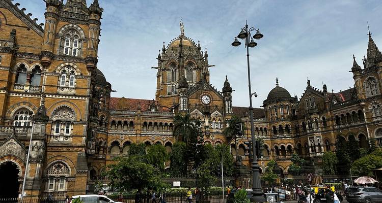 Chhatrapati Shivaji Terminus with its ornate facade.