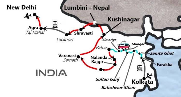 Entrancing Buddha’s Steps By Luxury Cruise India 20 Days - TTI TOURS 7
