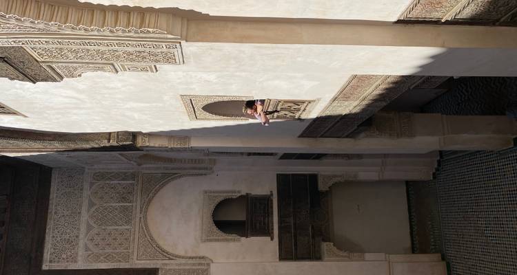 View of a traditional building with intricate carvings.