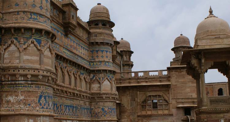 Historical fort with intricate details on its walls and towers.