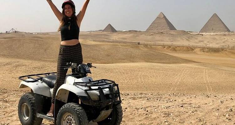 Pyramides de Gizeh, Sphinx, VTT, déjeuner, promenade à dos de chameau, dîner croisière. - Egypt Tours USA 5