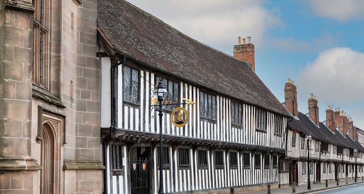 Historic Tudor-style building in Stratford-upon-Avon