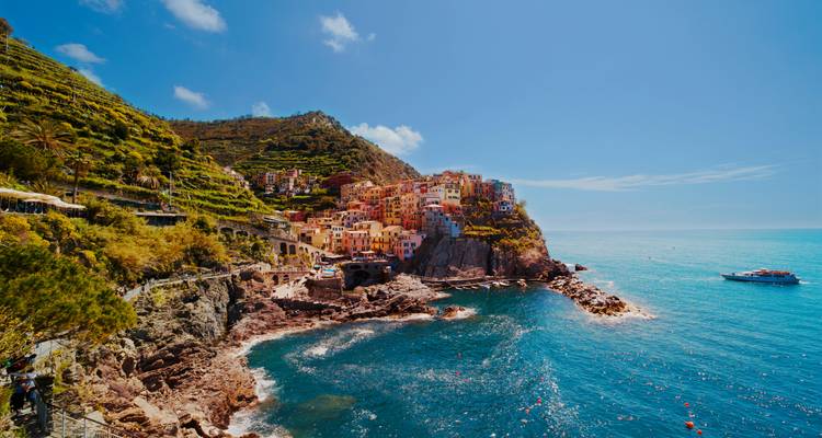 Malerisches Küstendorf der Cinque Terre.