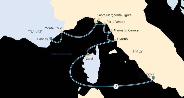 French & Italian Rivieras with Corsica 2026 - 8 Days (from Cannes to Civitavecchia) - Emerald Cruises 1