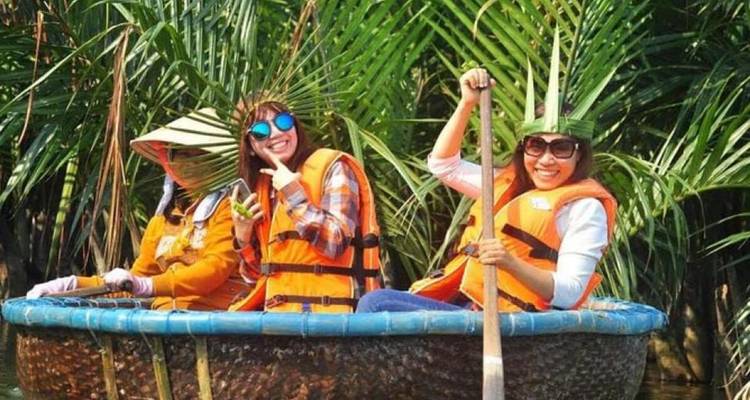 Coconut Basket Boat & Hoi An City Tour With Boat Ride & Release Flower Lantern | From Danang/ Hoi An | Vietnam - Open Asia Travel  9