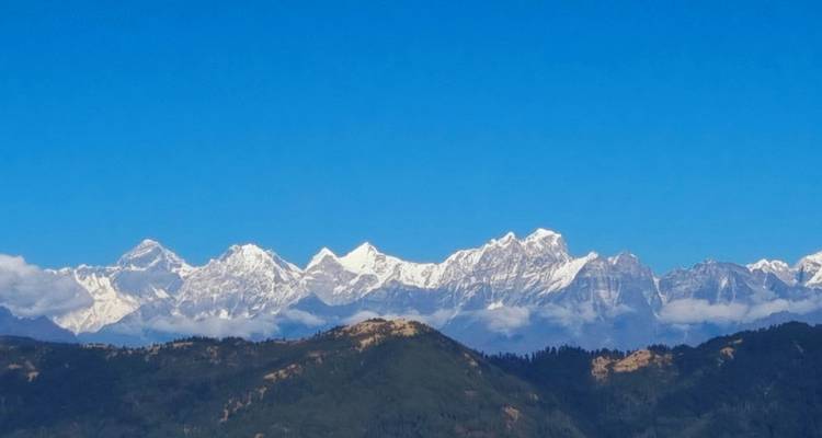 Vast mountain scenery with a clear sky.