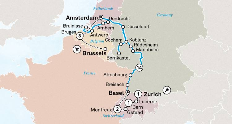 Romantic Rhine & Moselle with Switzerland & Bruges 2026 - 22 Days (from Zurich to Brussels) - Scenic Luxury Cruises & Tours 1