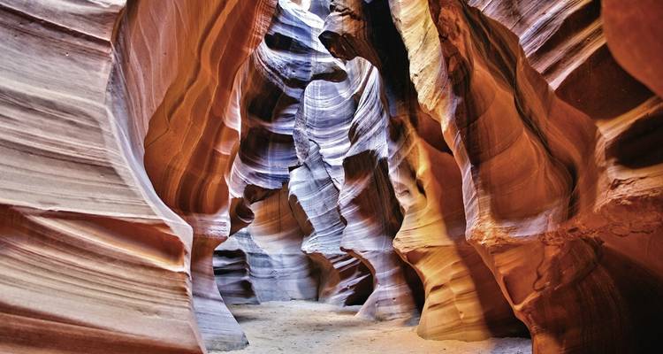 Couleurs des parois de grès d'Antelope Canyon.