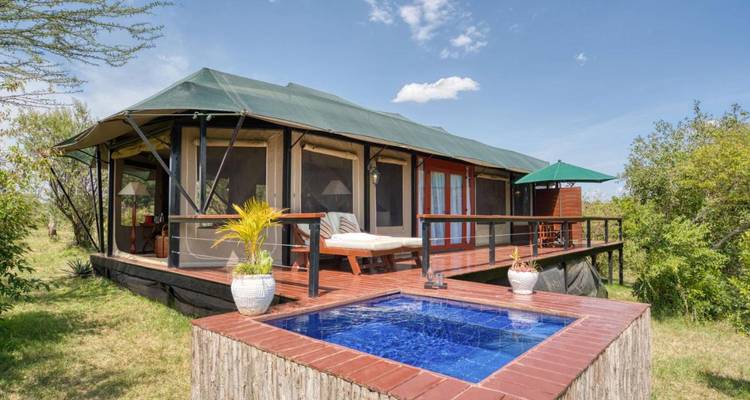 Luxuriöses Zelt mit privatem Tauchbecken