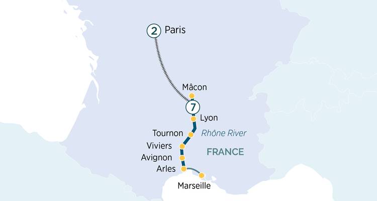 Paris & Sensations of Lyon and Provence 2026 - 10 Days (from Paris to Marseille) - Emerald Cruises 2