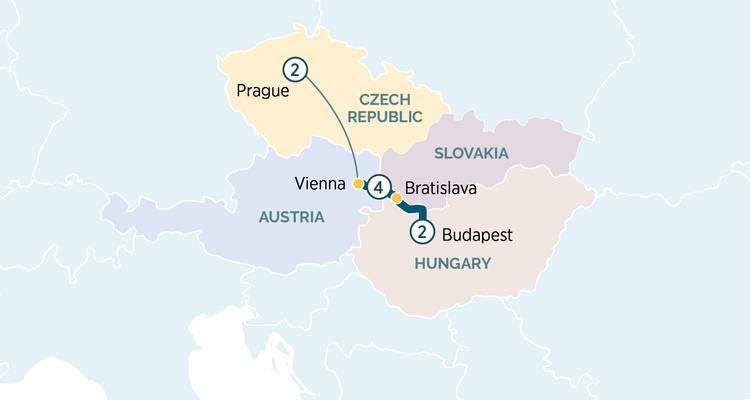 Une carte montrant les itinéraires de voyage entre les villes d'Europe.