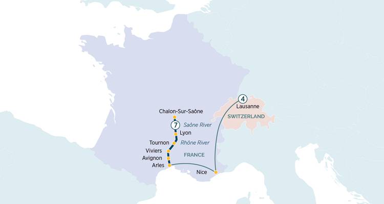 Montagnes suisses, Sensations automnales de Lyon et Provence avec Nice - Emerald Cruises 2