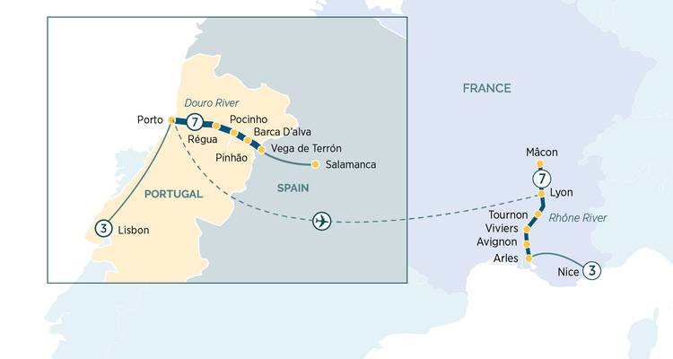 De Lisbonne à Nice et à la découverte des rivières de France et du Portugal 2026 - 21 jours (including Vienne) - Emerald Cruises 2