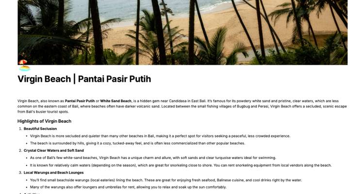 Planificador personal de viajes a Bali - My Bali Road Trip 4