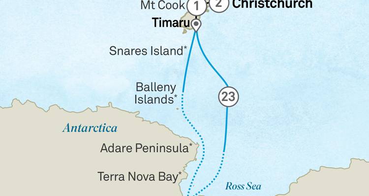 Christchurch et Mt Cook avec la mer de Ross en Antarctique : Glace et faune majestueuses - Scenic Luxury Cruises & Tours 4