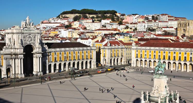 Praça do Comércio in Lisbon, Portugal during the day