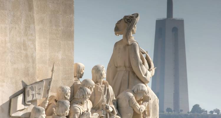 Monument of Discoveries with statue details