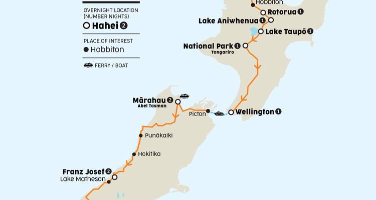 Map showing locations across New Zealand.