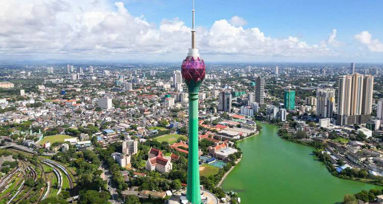 Cityscape of Colombo with the Lotus Tower.