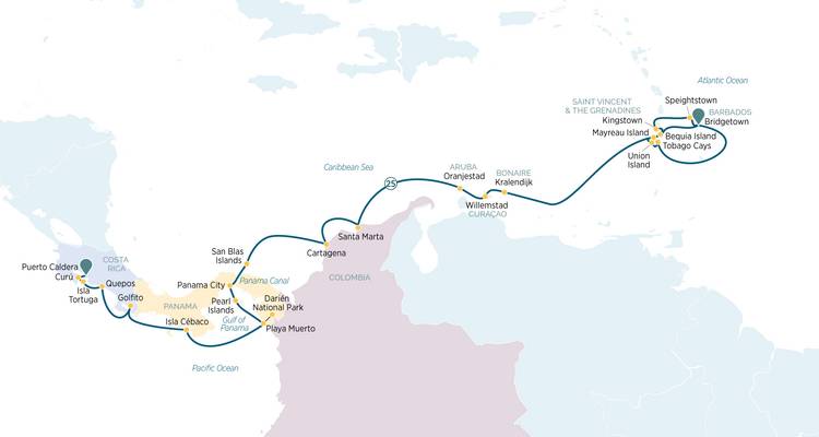 Escapade épique dans les Caraïbes : Du Costa Rica à la Barbade - Emerald Cruises 1