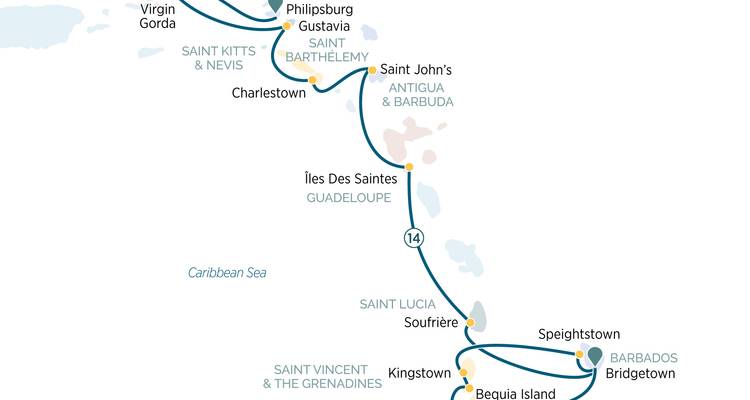 Découvrez les Caraïbes orientales et les Grenadines 2028 - 15 jours (from Philipsburg to Bridgetown) - Emerald Cruises 1