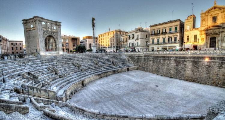 L'Amphithéâtre romain de Lecce, Italie.