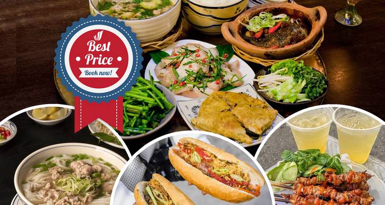 Collage of various foods with promotional text