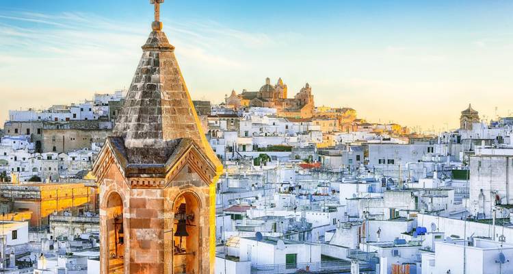 A panoramic view of a cityscape with historical architecture.